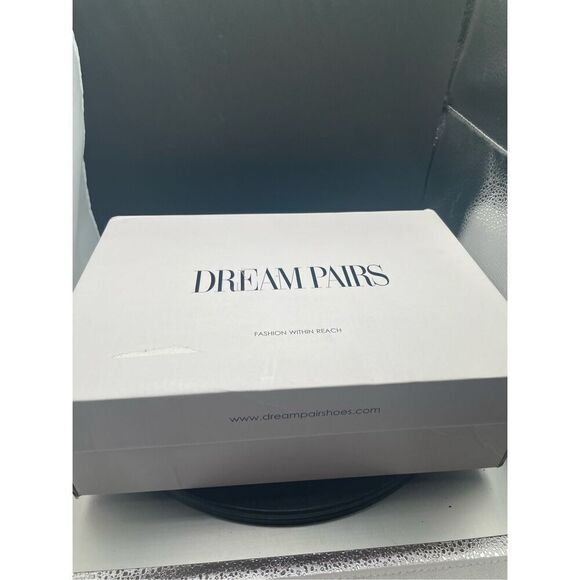 DREAM PAIRS Women's Gold Rhinestone Block Heels Square Open Toe Ankle Strap Sz 7 - Picture 8 of 11